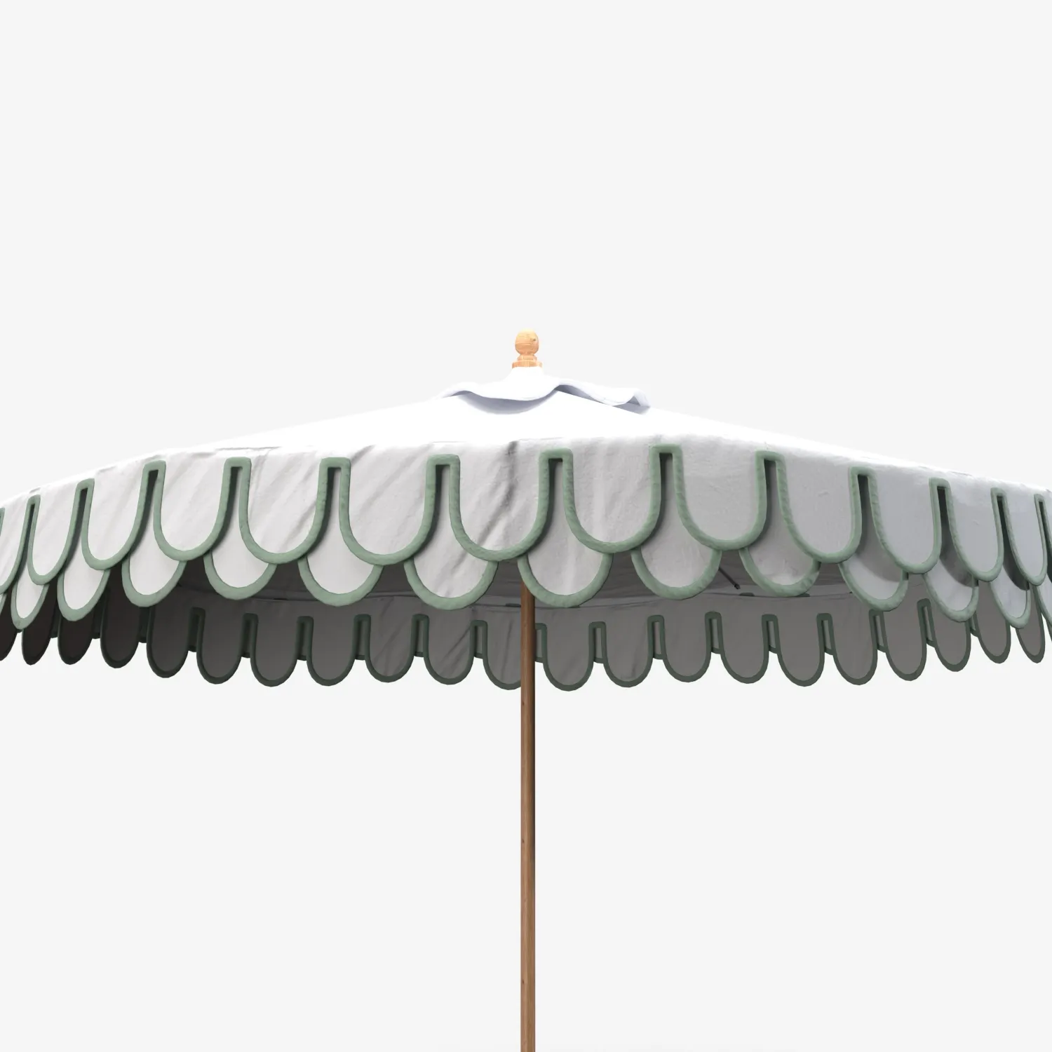 Wood Bottom Frame Outdoor Umbrella PBR 3D Model_05